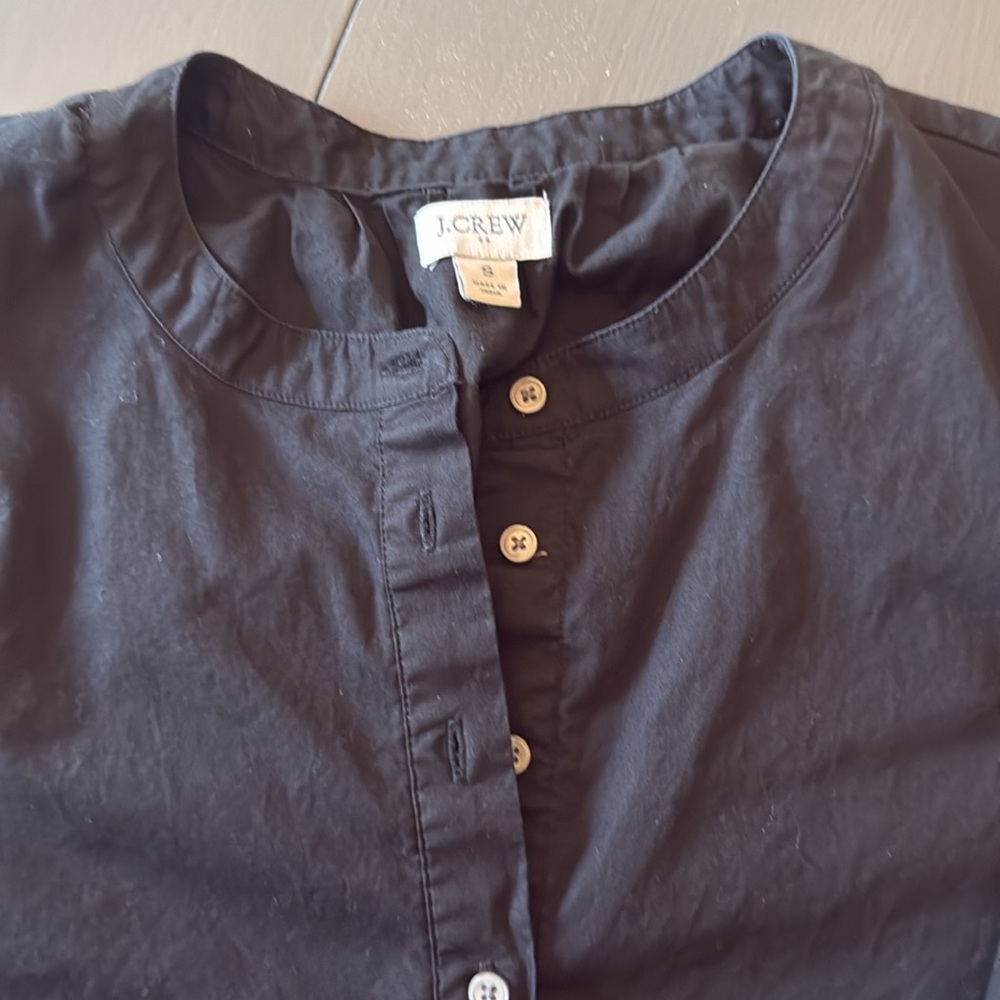 J. Crew black tiered long sleeve dress - Picture 3 of 8